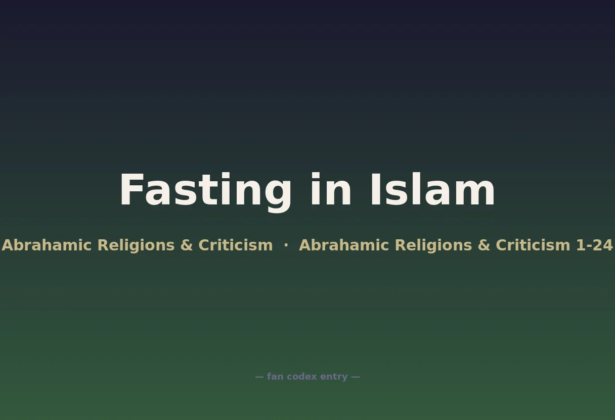 Fasting in Islam