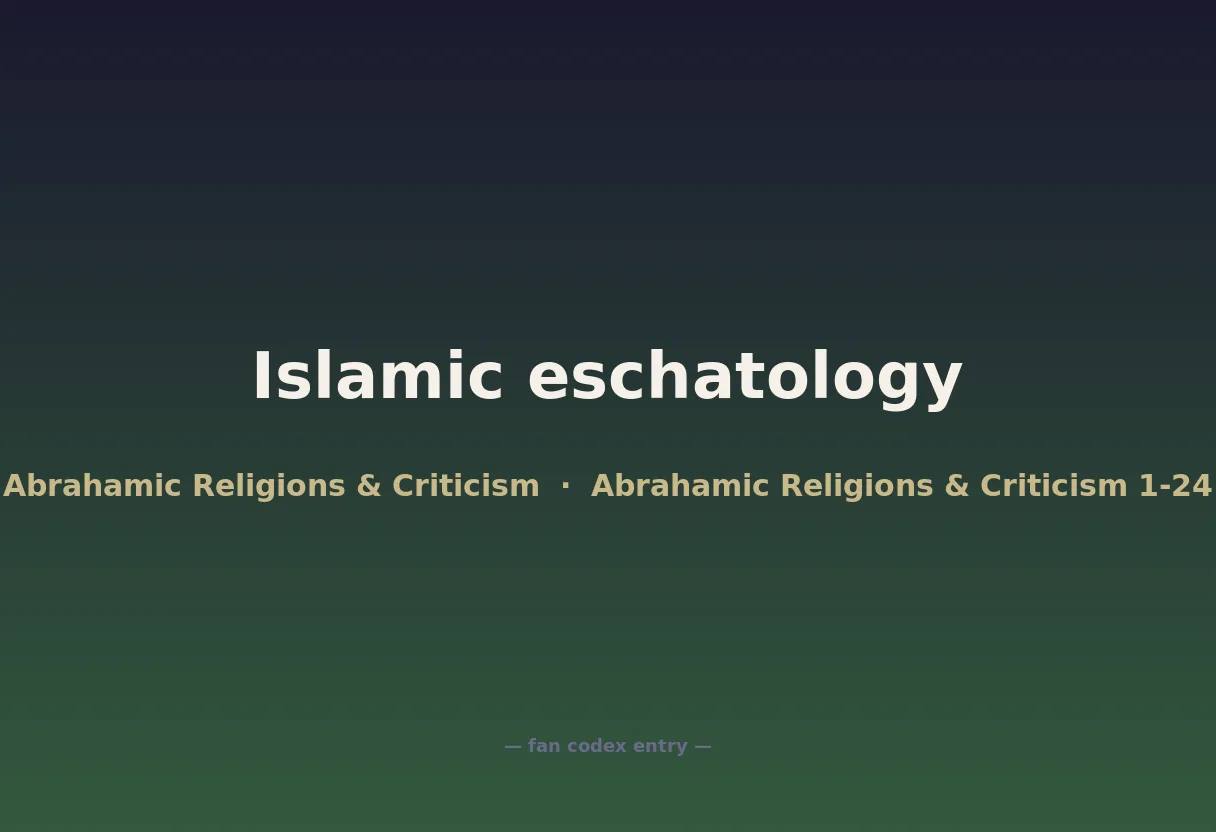 Islamic eschatology